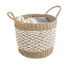 Panier rond en jonc de mer Sierra camel