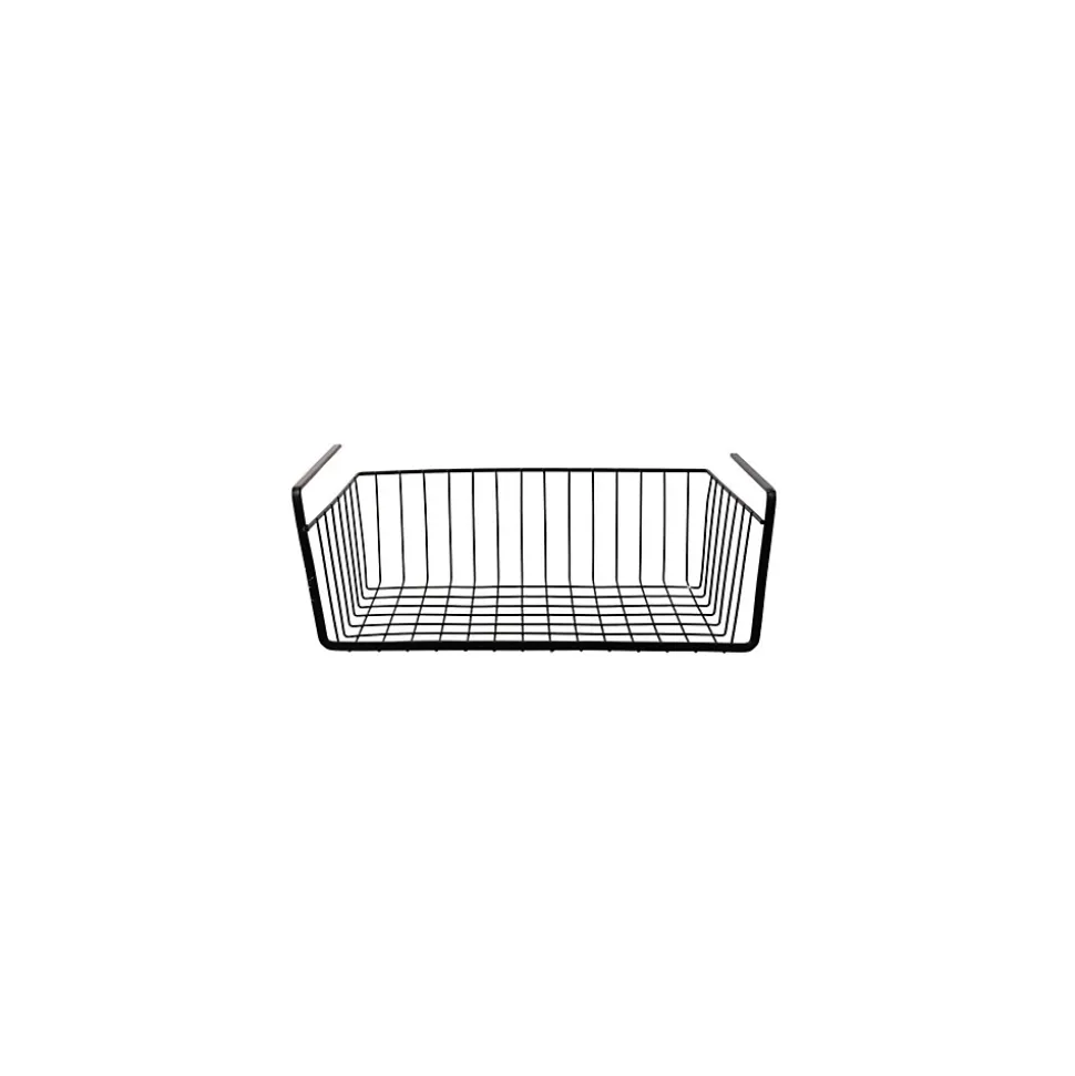 Panier suspendu en métal filaire noir Longueur 40cm