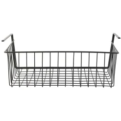 Panier suspendu en métal filaire noir Longueur 40cm