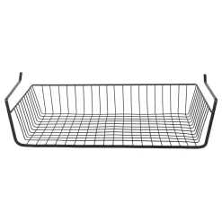 Panier suspendu en métal filaire noir Longueur 56cm