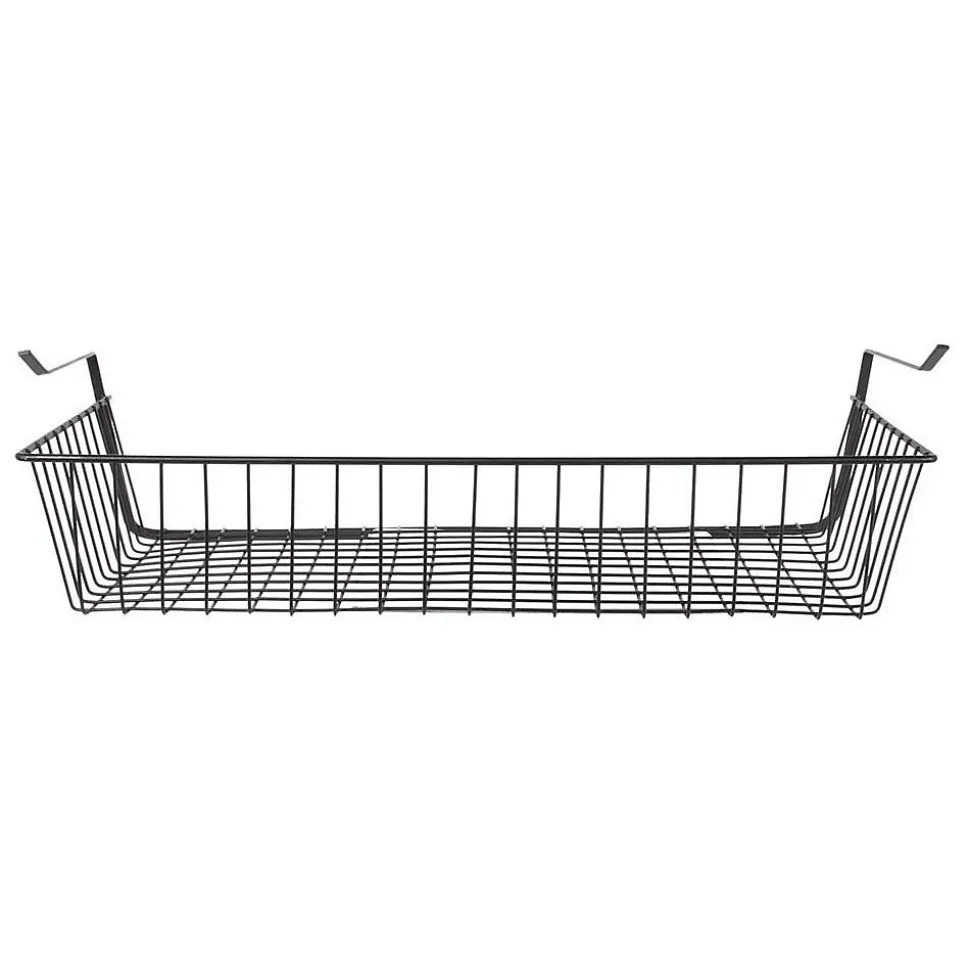 Panier suspendu en métal filaire noir Longueur 56cm