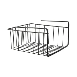 Panier suspendu en métal filaire noir Longueur 26cm