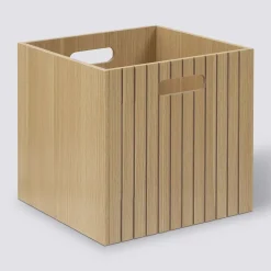 Panier Tasso 31x31cm bois - Beige- 5five