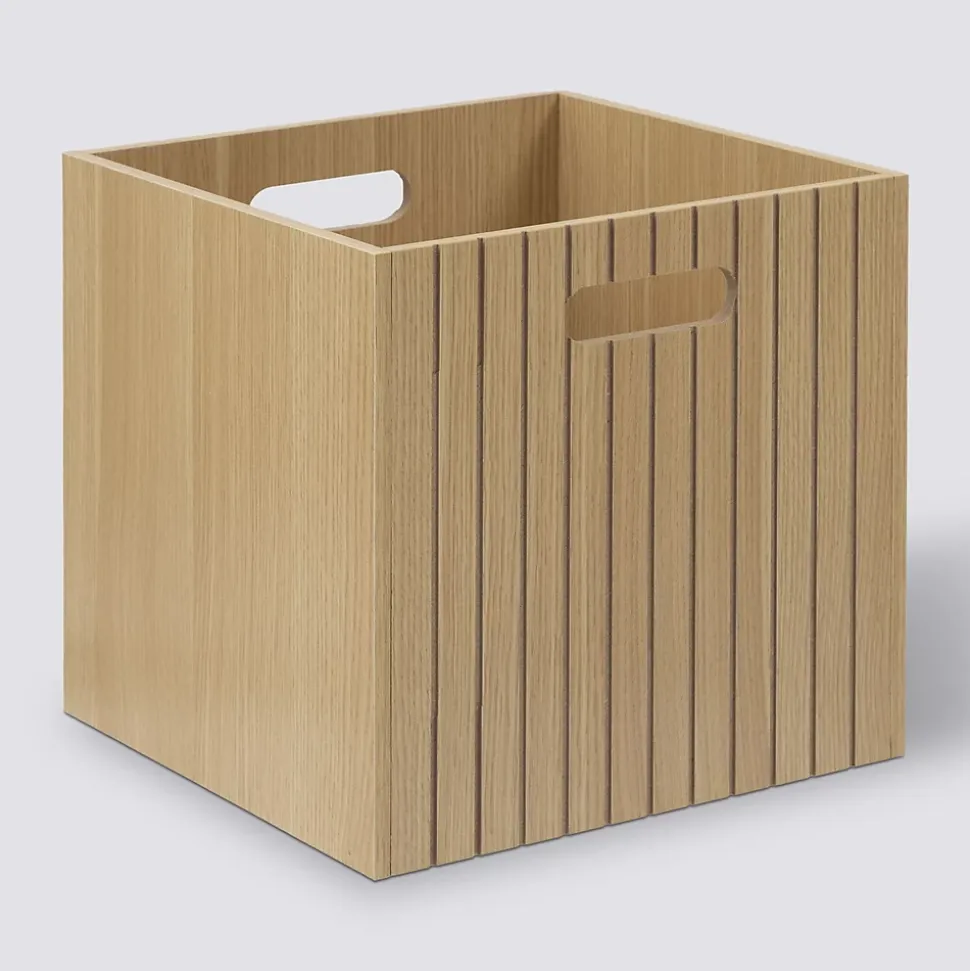 Panier Tasso 31x31cm bois - Beige- 5five