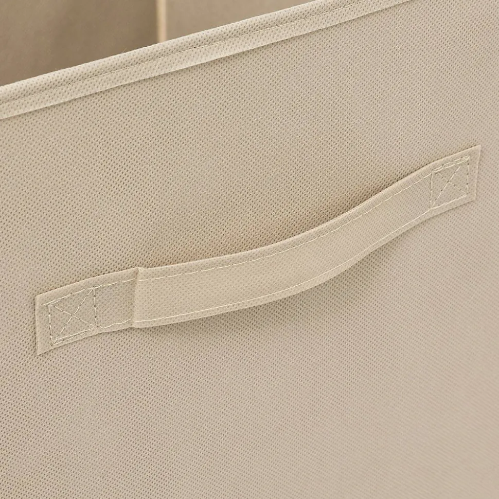 Panier tissu lanière 31x31 cm Beige Mix N' Modul - 5Five
