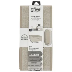 Panier tissu 31x15 cm Beige chiné Mix N' Modul - 5Five