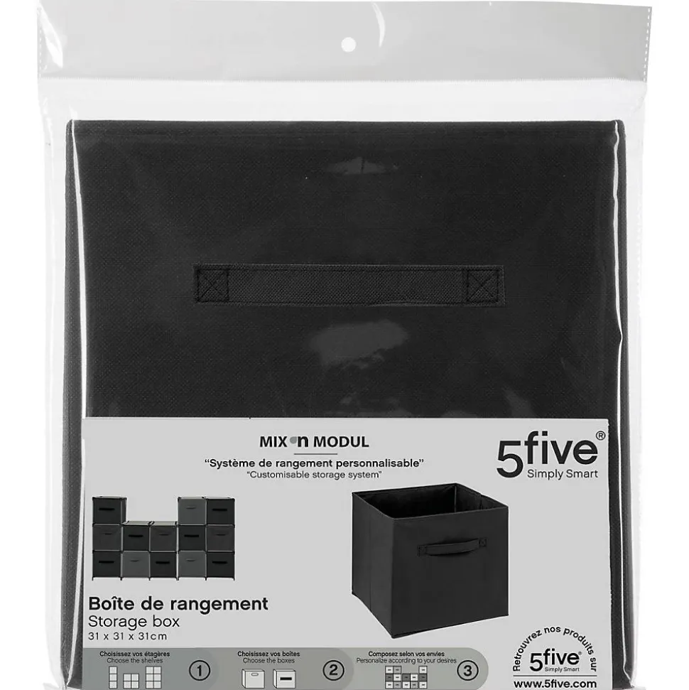 Panier tissu 31x31 cm Gris anthracite Mix N' Modul - 5Five