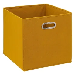 Panier tissu 31x31 cm Jaune moutarde Mix N' Modul - 5Five