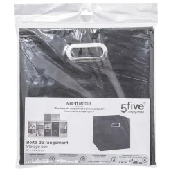 Panier tissu 31x31 cm Noir Mix N' Modul - 5Five