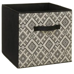 Panier tissu 31x31cm motif noir/blanc Mix N' Modul - 5Five