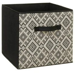 Panier tissu 31x31cm motif noir/blanc Mix N' Modul - 5Five
