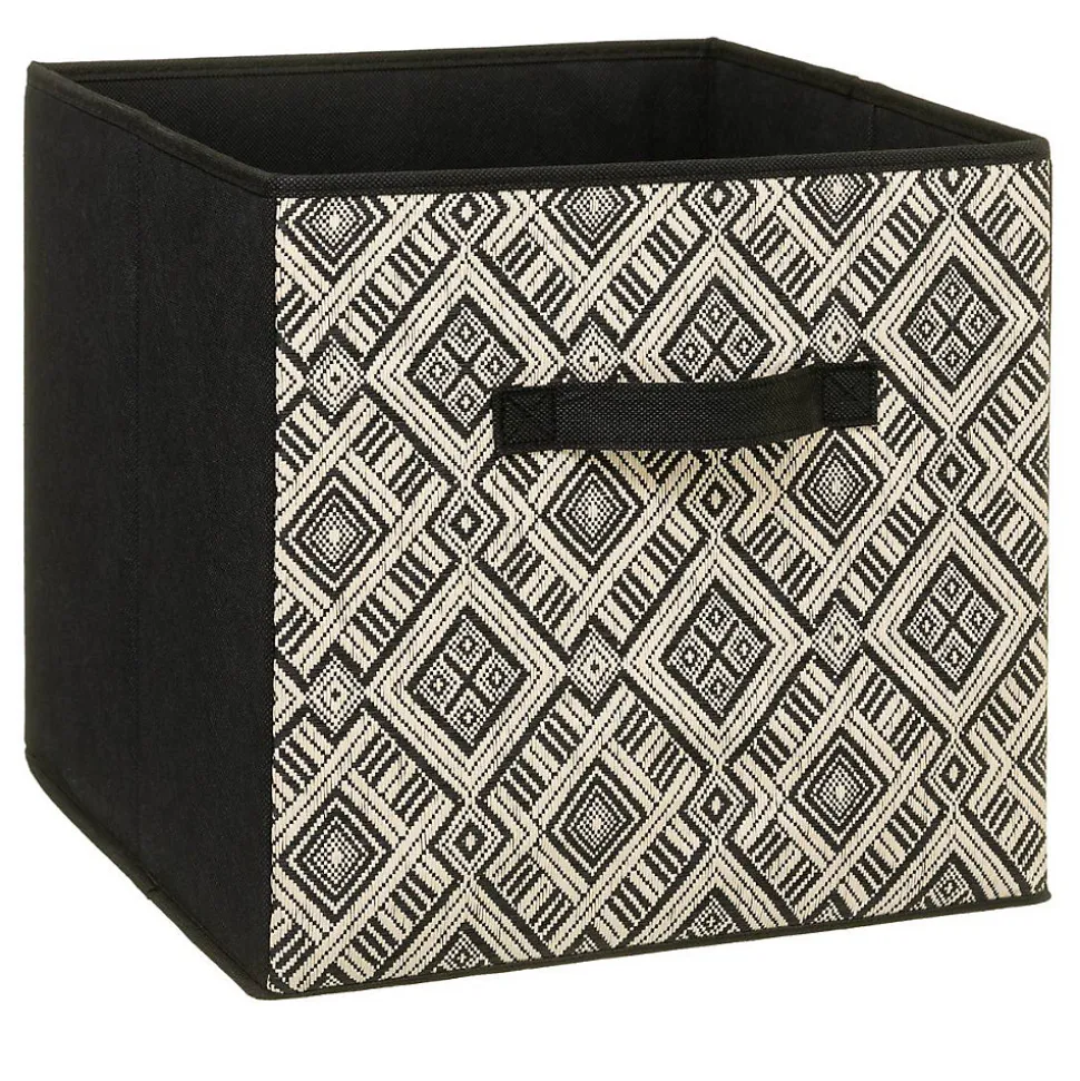 Panier tissu 31x31cm motif noir/blanc Mix N' Modul - 5Five