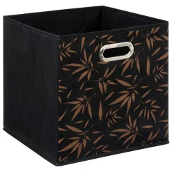 Panier tissu 31x31cm noir avec motifs Mix 'n Modul - 5Five