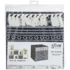 Panier tissu 31x31cm Noir/blanc pompons Mix N' Modul - 5Five