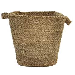 Panier trapèze en fibres naturelles Ornami avec poignées
