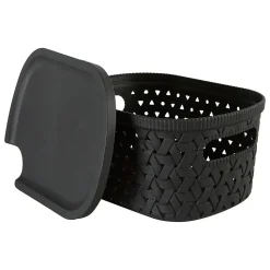 Panier Tressy en plastique noir 2,3L - Noir- 5five