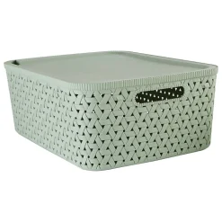 Panier Tressy en plastique sauge 15L - Vert olive- 5five