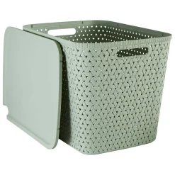 Panier Tressy en plastique sauge 28L - Vert olive- 5five
