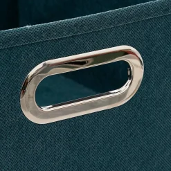 Panier velours 31x15 cm Bleu pétrole Mix N' Modul - 5Five