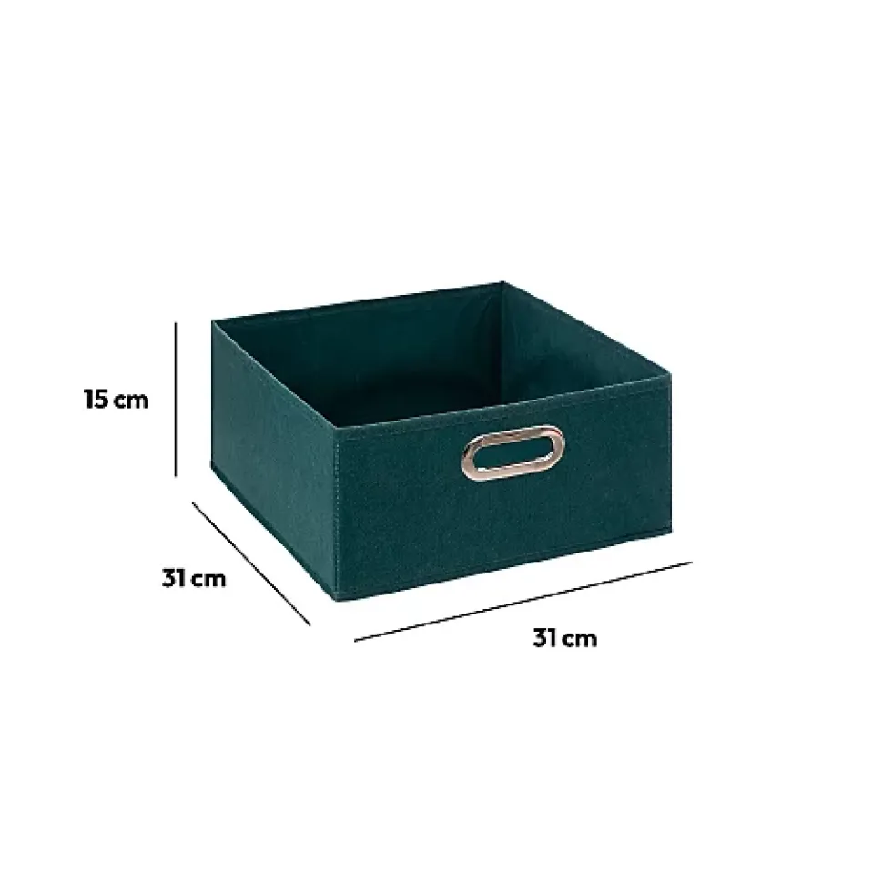 Panier velours 31x15 cm Bleu pétrole Mix N' Modul - 5Five