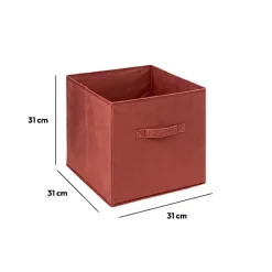 Panier velours 31x31 cm Terre de sienne Mix N' Modul - 5Five