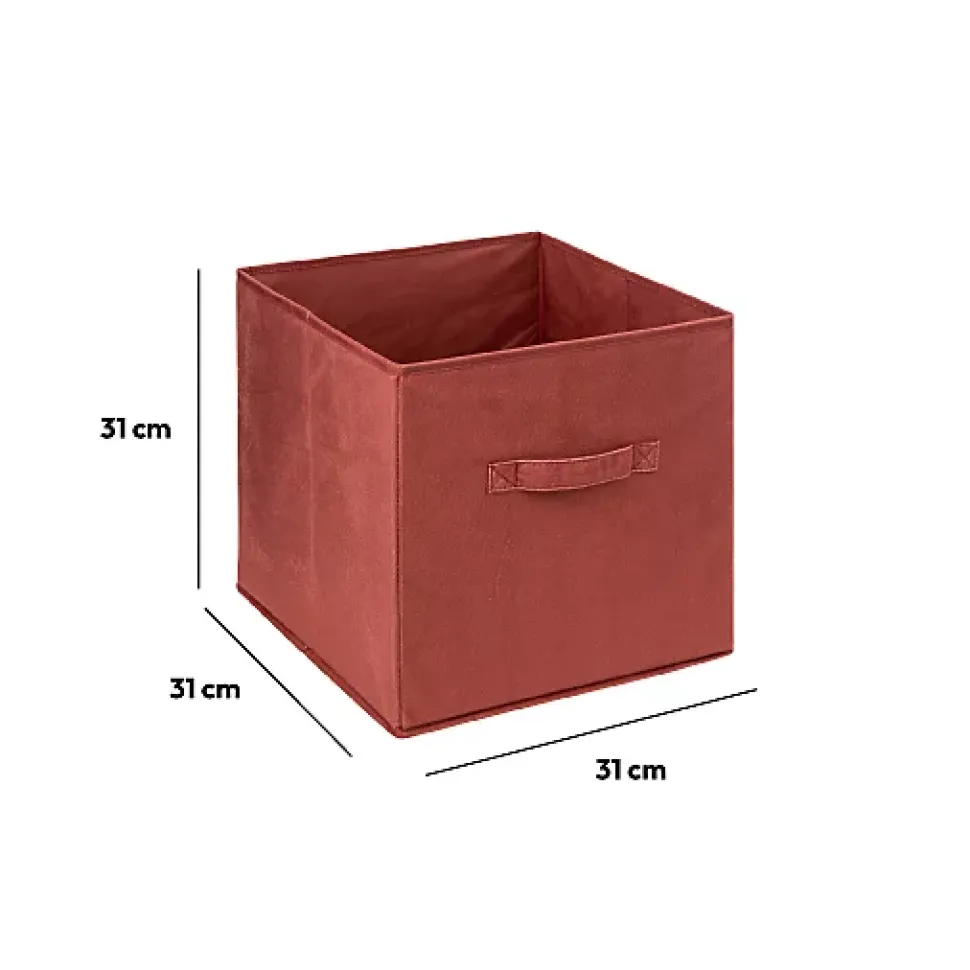 Panier velours 31x31 cm Terre de sienne Mix N' Modul - 5Five