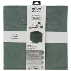 Panier velours 31x31 cm Vert kaki Mix N' Modul - 5Five