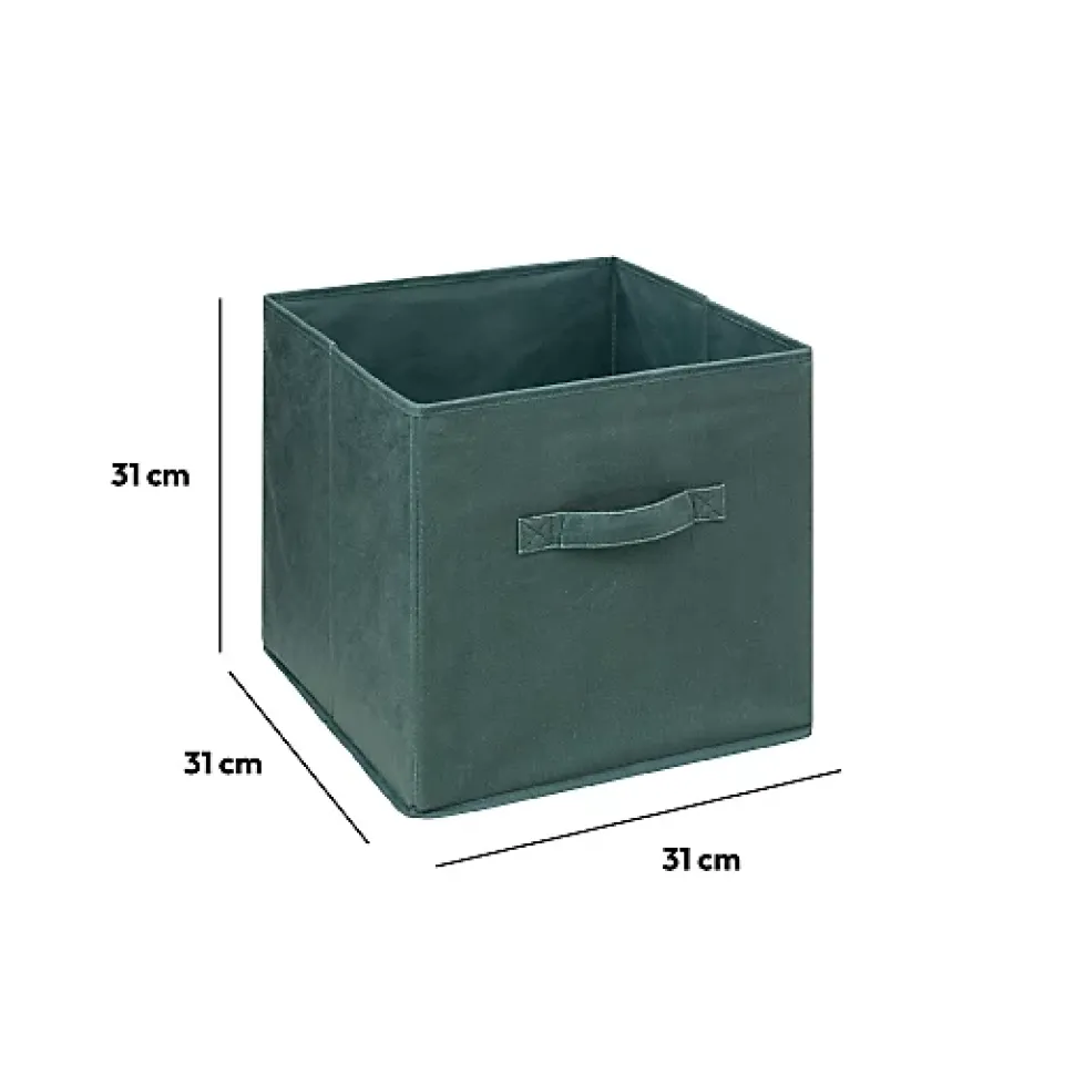 Panier velours 31x31 cm Vert kaki Mix N' Modul - 5Five