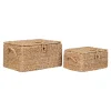 Paniers Bogra en jonc de mer et métal - Ensemble de 2 paniers naturels pour décoration