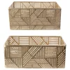 Paniers de rangement en métal ajouré doré (Lot de 2) 21 et 25 cm