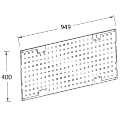 Panneau perforé d’accrochage à visser noir mat GoodHome Rand L. 94 cm