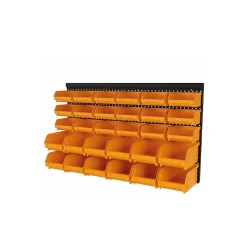 Panneau Porte Outils Mural - 30 Bacs à Becs Amovibles - Rangement et Stockage Outils et Quincaillerie - Art Plast