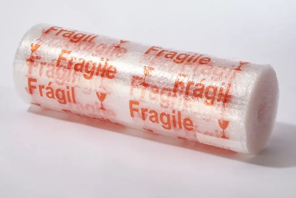 Papier bulle transparent "Fragile" Mottez L. 10 m x 60 cm