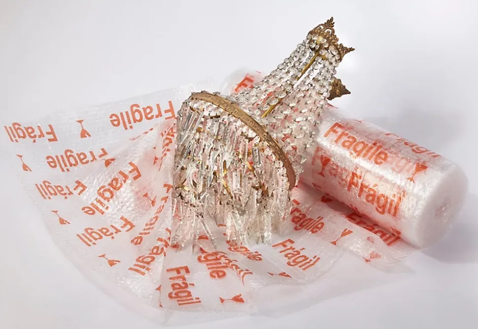Papier bulle transparent "Fragile" Mottez L. 10 m x 60 cm