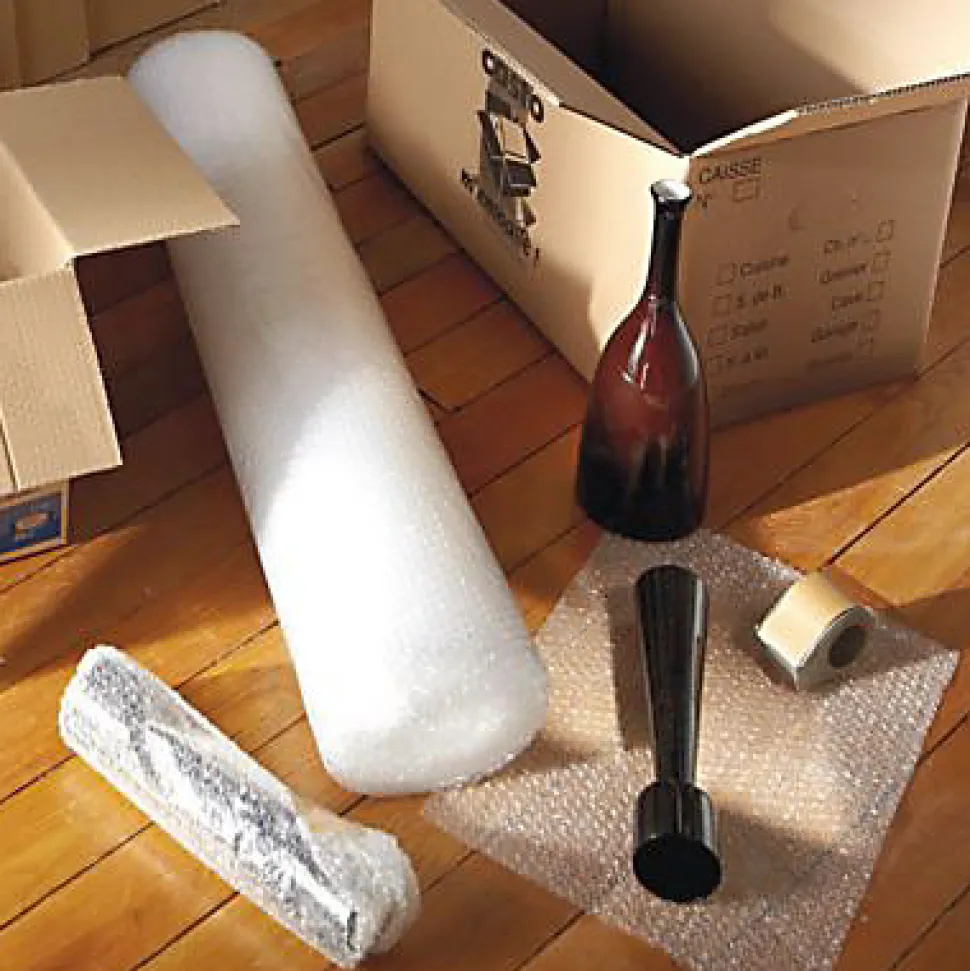 Papier bulle transparent Mottez rouleau L. 10 m x l. 100 cm