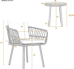 Parasol Double avec Manivelle, 440x270x250 cm, Métal, Crème, pour Terrasse