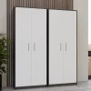 PARLA - Armoire moderne 6 étagères - 180x74x35cm - Meuble de rangement - Armoire bureau
