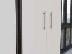 PARLA - Armoire moderne 6 étagères - 180x74x35cm - Meuble de rangement - Armoire bureau