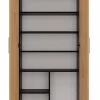 PARLA - Armoire moderne 6 étagères - 180x74x35cm - Meuble de rangement - Armoire bureau