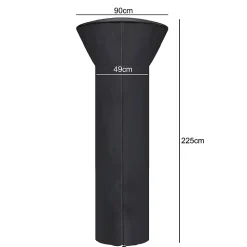 Patio Heater Cover Mushroom Gas Heater Ferocity 49 x 90 x 225 cm Black 1 pc.