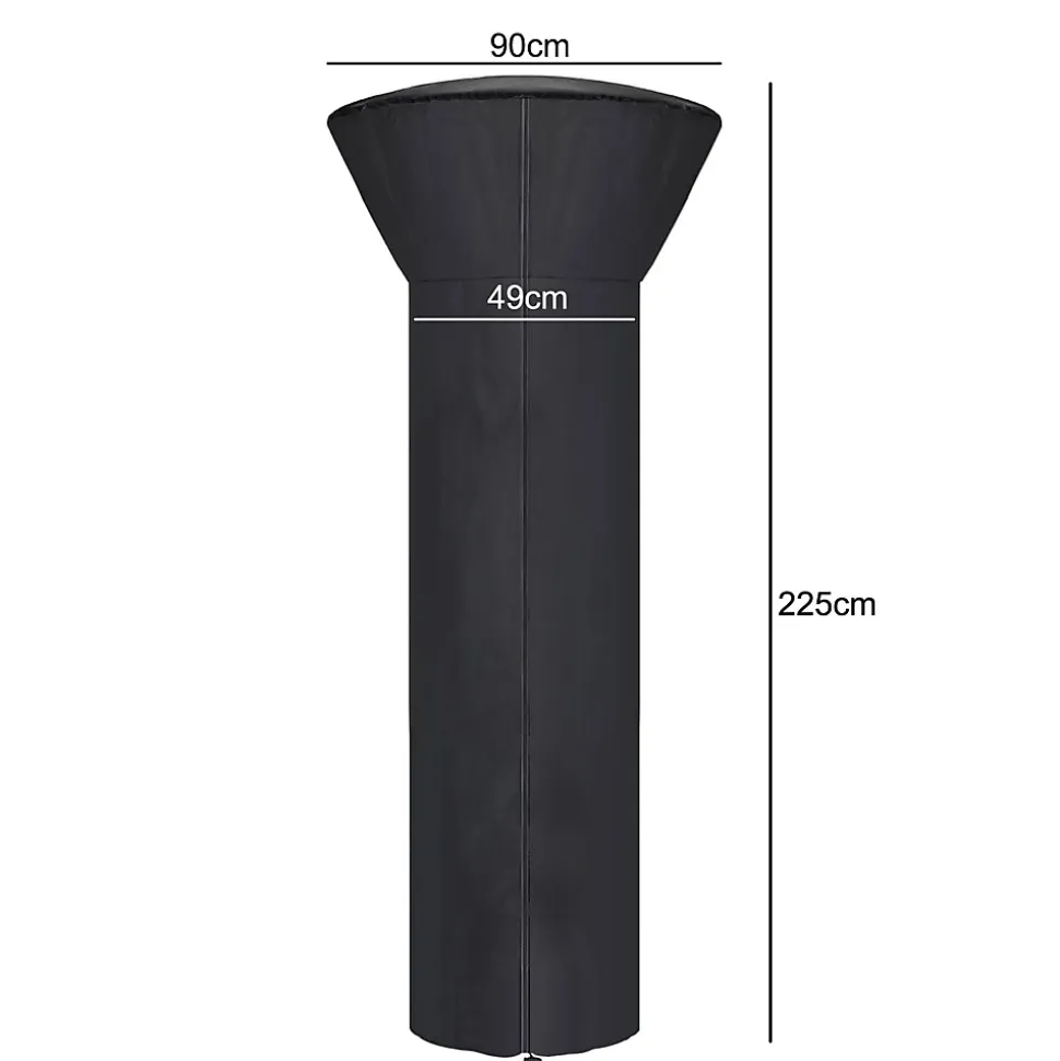 Patio Heater Cover Mushroom Gas Heater Ferocity 49 x 90 x 225 cm Black 1 pc.