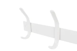 Patère en acier blanc à fixer 4 têtes