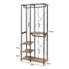 Penderie Bois + Acier Dressing Chambre Rangement Etageres