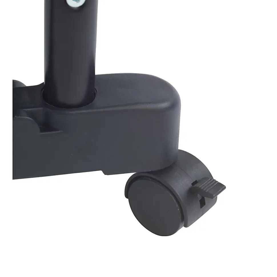 Penderie double portant mobile - H.117/169 cm