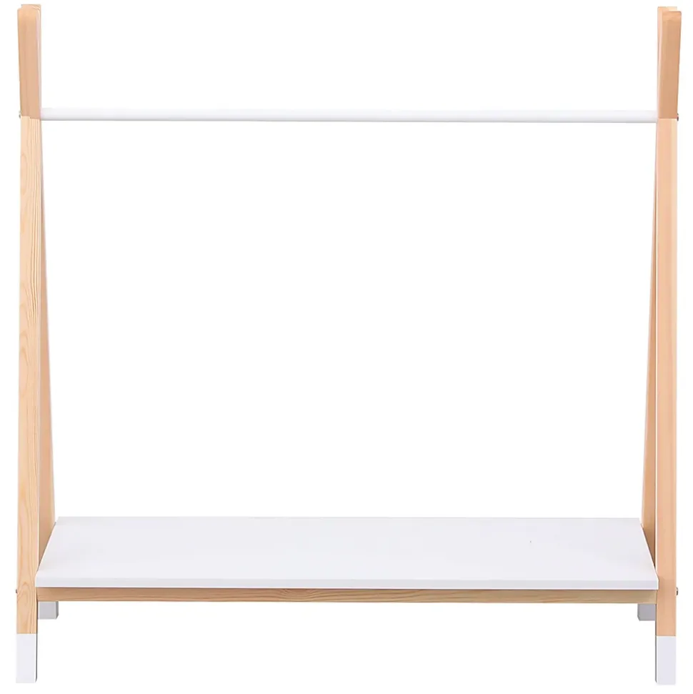 Penderie pour enfant bois et blanche LOU - HAPPY GARDEN