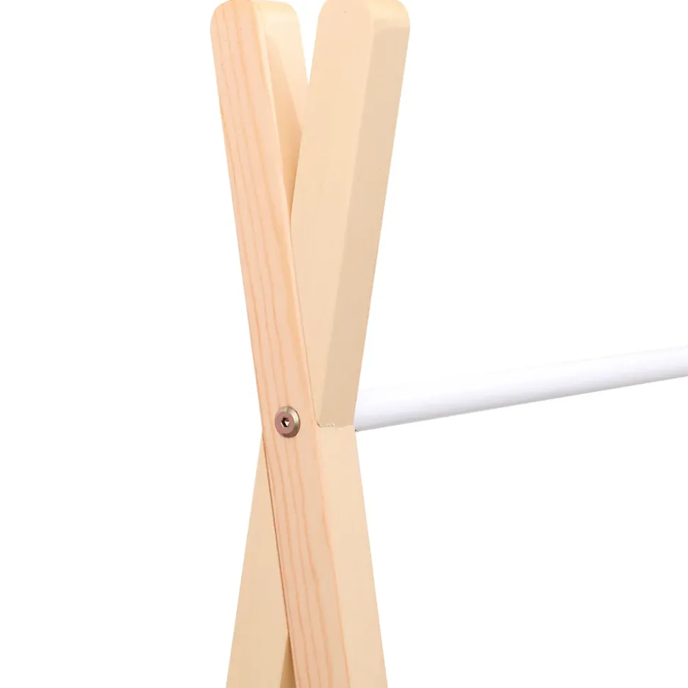 Penderie pour enfant bois et blanche avec tiroir LOU - HAPPY GARDEN