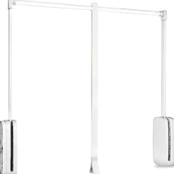 Penderie rabattable blanche pour armoire Sling Largeur télescopique réglable de 83 à 115 cm