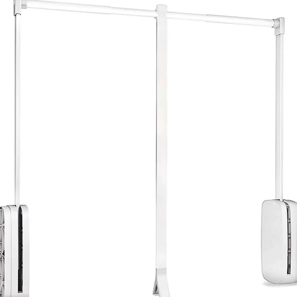 Penderie rabattable blanche pour armoire Sling Largeur télescopique réglable de 83 à 115 cm