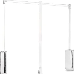 Penderie rabattable blanche pour armoire Sling Largeur télescopique réglable de 60 à 83 cm
