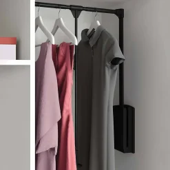 Penderie rabattable noire pour armoire Hang Largeur réglable de 60 à 83 cm